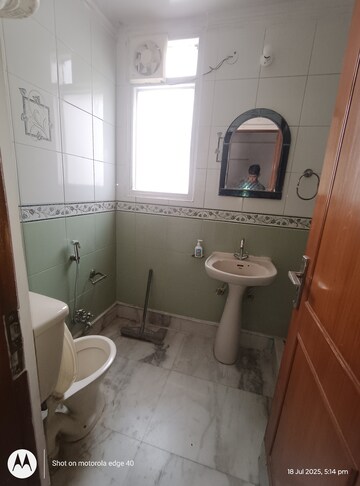 Bathroom in 2 BHK Builder Floor at Malviya Nagar – for Rent
