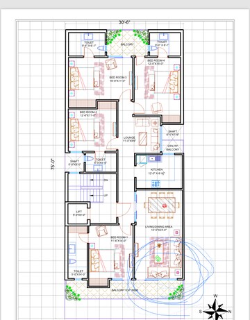 Floor Plan in 4 BHK Builder Floor at Greater Kailash ii – for Sale