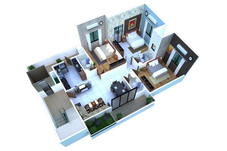 Floor Plan, new manish nagar 3 Bedroom 1900 Sq.Ft. Apartment In New Manish Nagar Nagpur 8980480