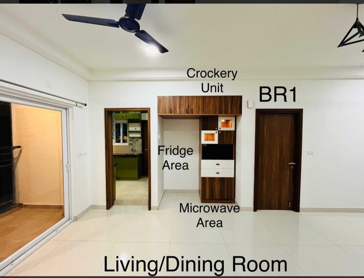 Dining area, prestige-tranquil 3 Bedroom 1390 Sq.Ft. Apartment In Kokapet Hyderabad 8980515