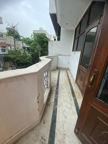 Balcony in 3.5 BHK Builder Floor at Shivalik Colony – for Rent
