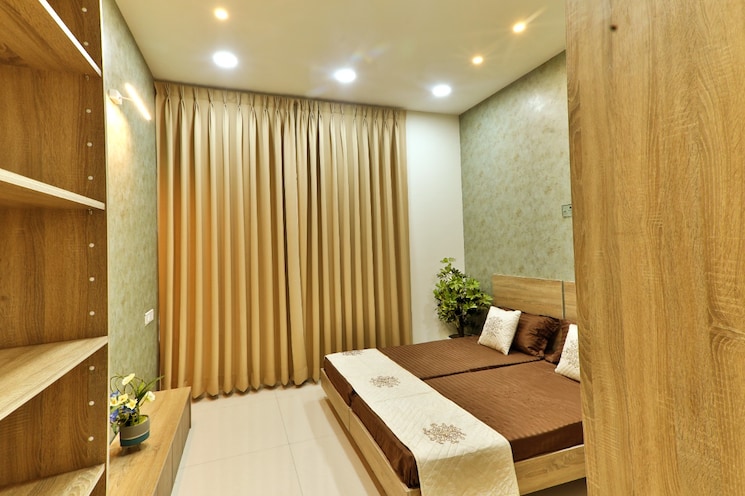 Bedroom, kumar-palmsprings 3 Bedroom 1163 Sq.Ft. Apartment In Undri Pune 8980628