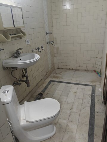 Bathroom in 3 BHK Builder Floor at Shivalik Colony – for Rent