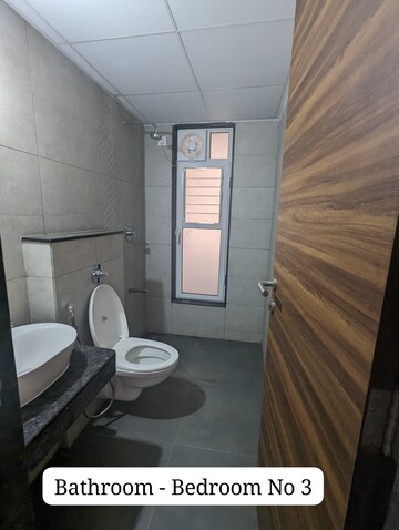 Bathroom in 3 BHK Apartment at K Raheja Reserve, Mohammadwadi – for Rent