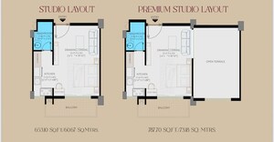 Floor Plan in 1 BHK Apartment at Madgaon – for Sale