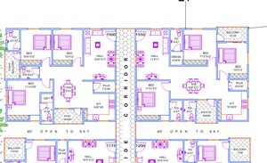Floor Plan in 2 BHK Apartment at Gajularamaram – for Sale