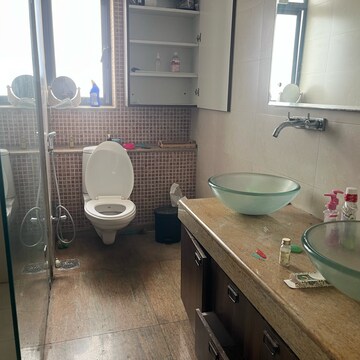 Bathroom in 3 BHK Apartment at Unitech Uniworld Gardens, Islampur – for Rent