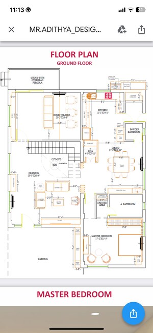 Floor Plan in 5 BHK Villa at Nizampet – for Sale