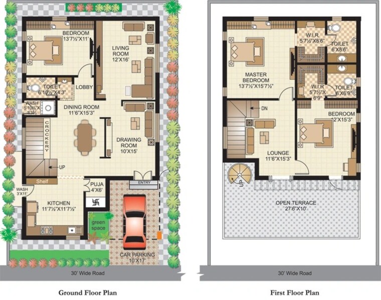 Floor Plan, gokuls-brindavanam 4 Bedroom 2300 Sq.Ft. Apartment In Bowrampet Hyderabad 8982204