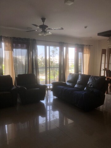 Living Room in 3 BHK Apartment at Puravankara Elita Promenade, Jp Nagar – for Rent