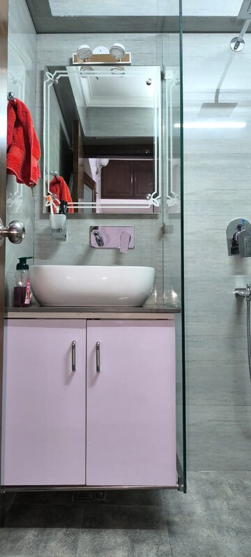 Bathroom in 3 BHK Apartment at Vasant Kunj – for Rent