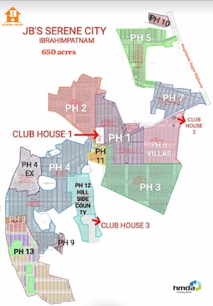  Plot For Sale in JB Serene Villas, Ibrahimpatnam