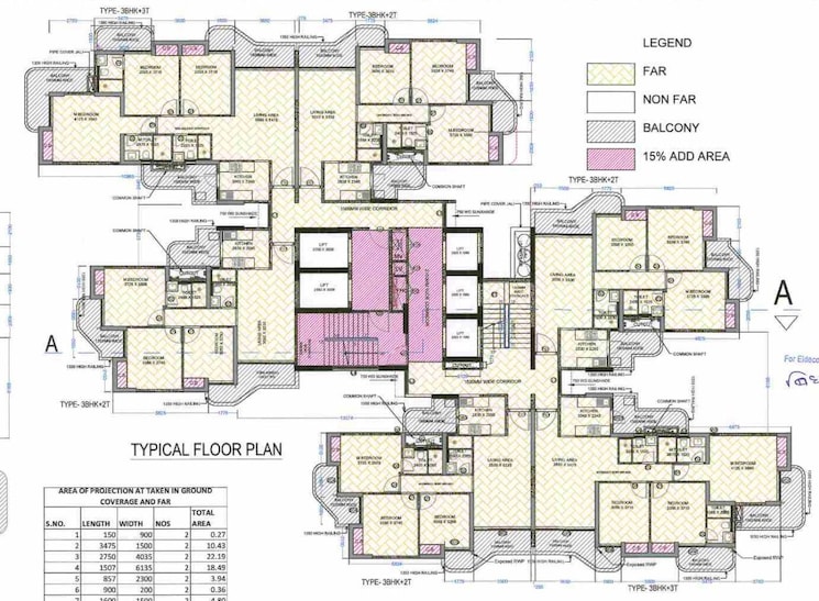 Floor Plan, ambesten-twin-county 2 Bedroom 1020 Sq.Ft. Builder Floor In Sector 1 Greater Noida Greater Noida 8982995