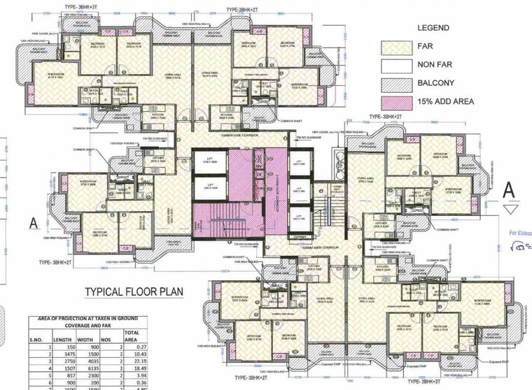 Floor Plan, ambesten-twin-county 2 Bedroom 1020 Sq.Ft. Builder Floor In Sector 1 Greater Noida Greater Noida 8982995