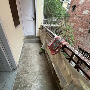 Balcony in 2 BHK Builder Floor at Kotla Mubarakpur – for Rent