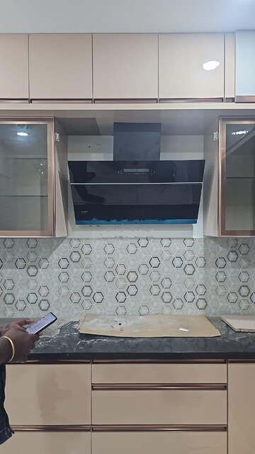 Kitchen in 4 BHK Apartment at Aparna Luxor Park, Kondapur – for Rent