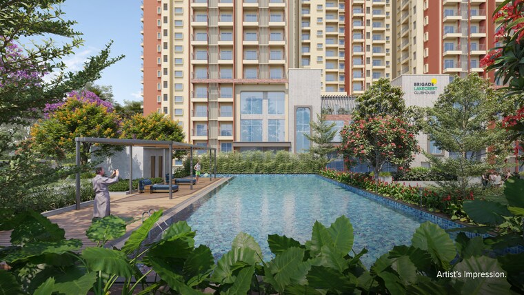 Swimming Pool, brigade-lakecrest Studio 493 Sq.Ft. Apartment In Bhattarahalli Bangalore 8984129