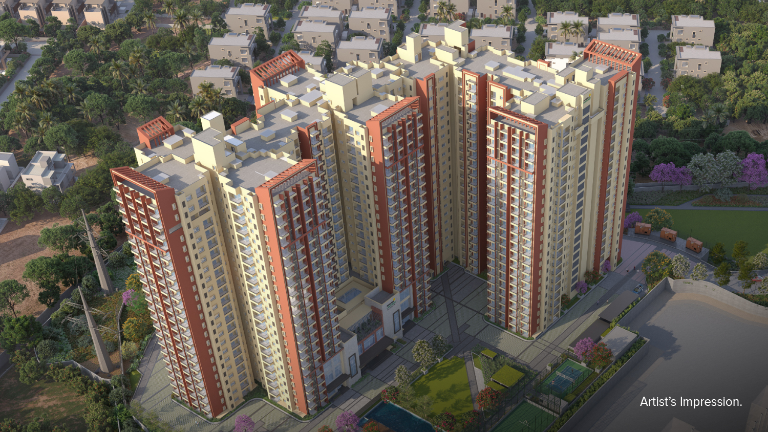 2 BHK + Pooja Room 1315 Sq.Ft. Apartment in Brigade Lakecrest