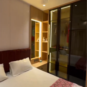 Living Room in 1 BHK Apartment at Mukti Shantinath Tower, Vartak Ward – for Sale