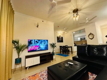 Living Room in 3 BHK Apartment at Omaxe The Palace, Gomti Nagar – for Rent
