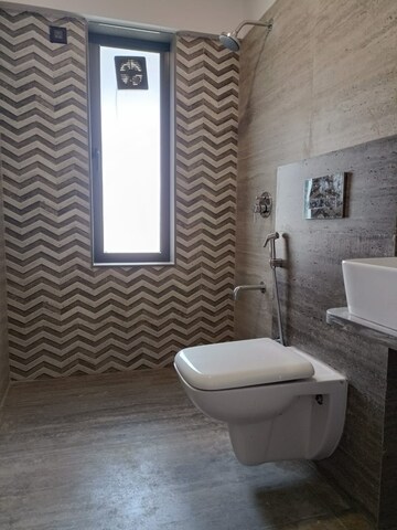 Bathroom in 3 BHK Apartment at Zindagi CHS, Khar West – for Rent