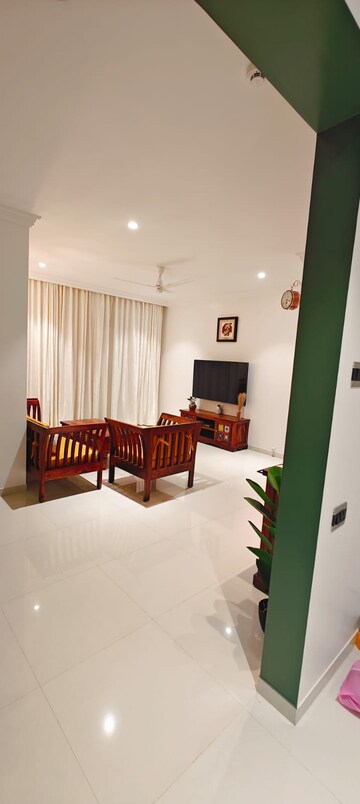 Living Room in 3 BHK Apartment at Nyati Evolve 1, Magarpatta City – for Rent