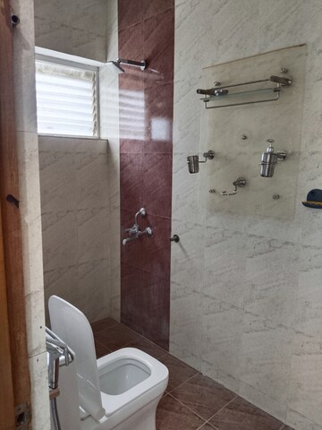 Bathroom in 3 BHK Apartment at Kavuri Hills, Madhapur – for Rent
