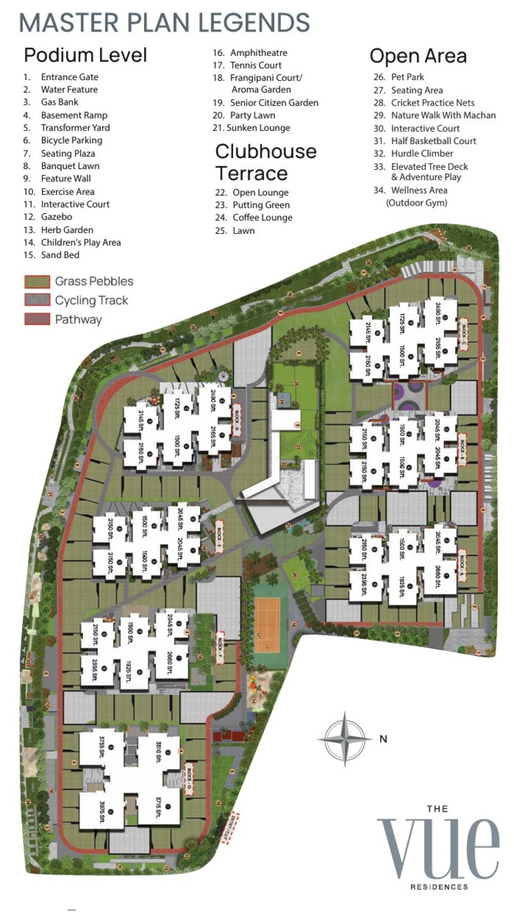 Master Plan, raghuram-the-vue-residences 2.5 Bedroom 1500 Sq.Ft. Apartment In Puppalaguda Hyderabad 8984602
