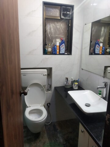 Bathroom in 3 BHK Apartment at Meridian Apartment, Nerul Sector 6 – for Rent