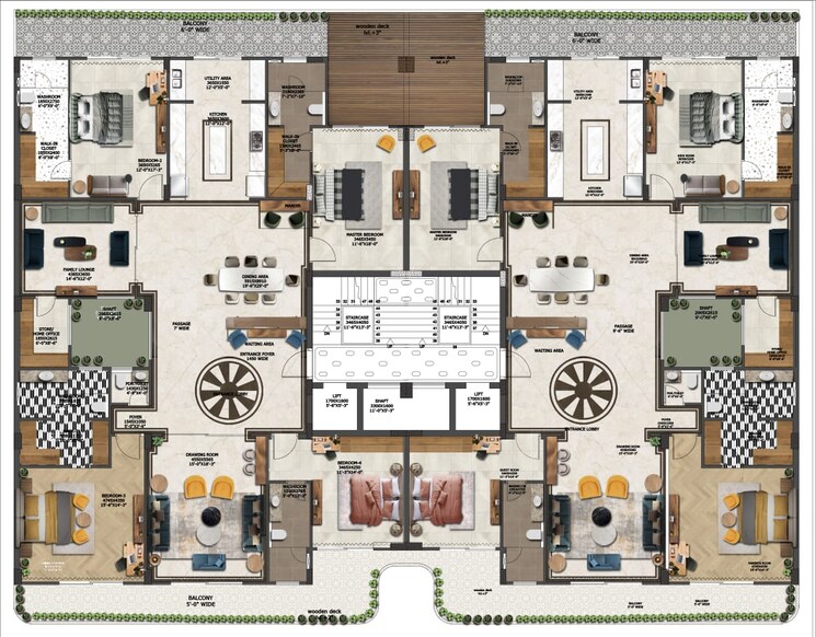 Floor Plan, sector 45 4 Bedroom 500 Sq.Yd. Builder Floor In Sector 45 Gurgaon 8984959