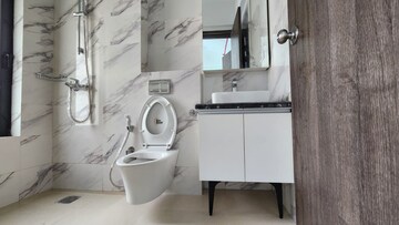 Bathroom in 3 BHK Apartment at Kalpataru Immensa, Kolshet Road – for Rent