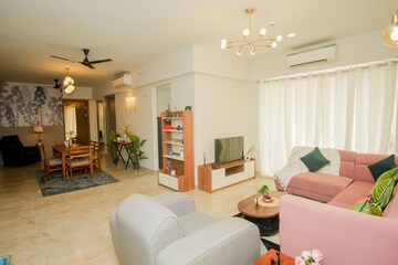 Living Room in 3 BHK Apartment at Microtek Greenburg, Sector 86 – for Rent
