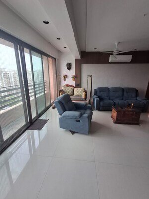 Living Room in 3 BHK Apartment at Adajan – for Sale