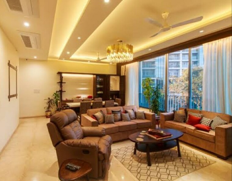 Living Room, oberoi-realty-esquire 4 Bedroom 2734 Sq.Ft. Apartment In Goregaon East Mumbai 8985562