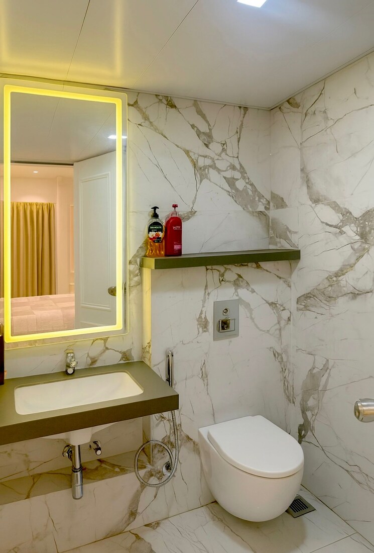 Bathroom, ganga-platino 2 Bedroom 1000 Sq.Ft. Apartment In Kharadi Pune 8985692
