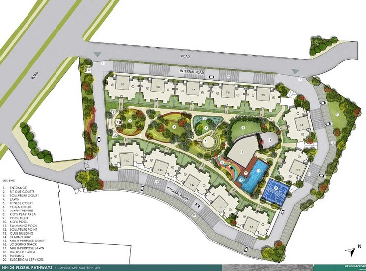 Master Plan, ats-floral-pathways 3 Bedroom 1720 Sq.Ft. Apartment In Mahurali Ghaziabad 8986175