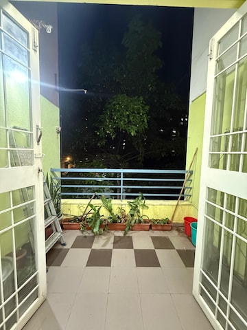 Balcony in 3 BHK Apartment at RK Lunkad Akshay Tower, Wakad – for Rent