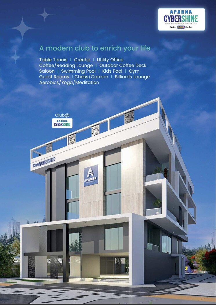 Exterior View, aparna-cyber-shine 2 Bedroom 1325 Sq.Ft. Apartment In Osman Nagar Hyderabad 8986732