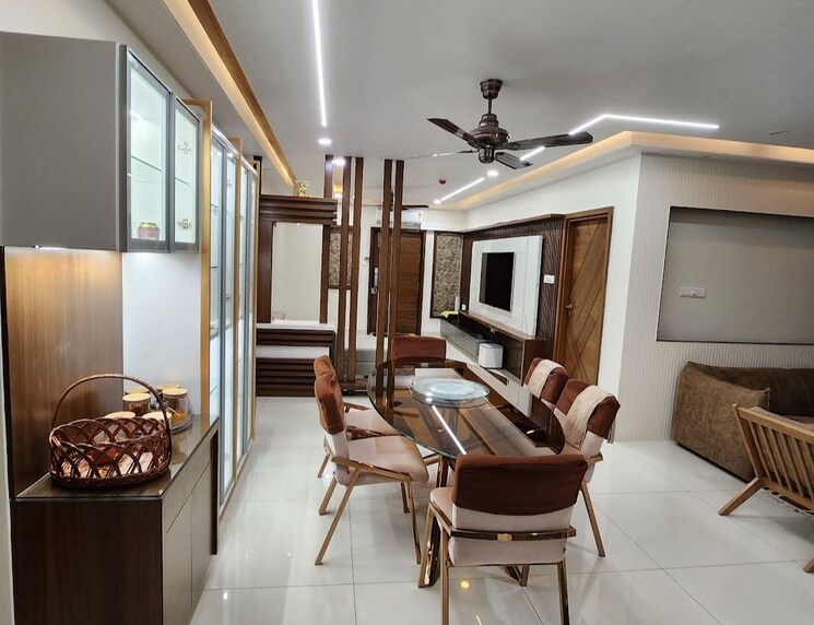 Living Room, my-home-tarkshya 3 Bedroom 2240 Sq.Ft. Apartment In Kokapet Hyderabad 8986971