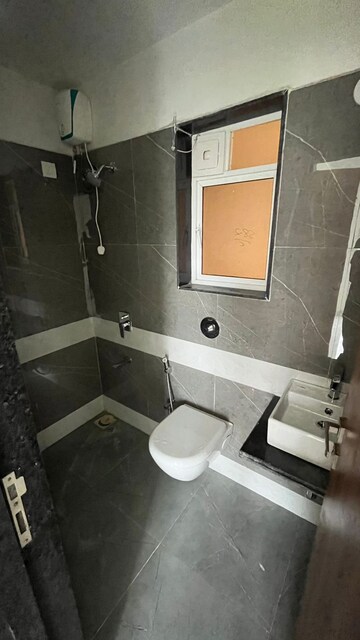 Bathroom in 1 BHK Apartment at Vaibhavlaxmi Central Park, Vikhroli East – for Rent