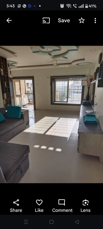 Living Room in 2 BHK Apartment at Mirchandani Palms, Rahatani – for Rent