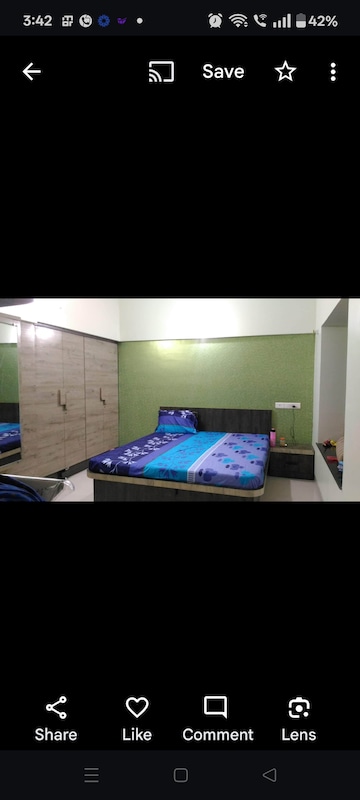 Bedroom in 2 BHK Apartment at Mirchandani Palms, Rahatani – for Rent