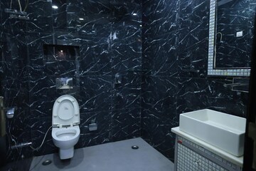 Bathroom in 1 BHK Apartment at Anuradha Apartments CGHS, Paschim Vihar – for Rent