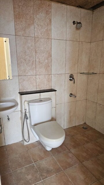 Bathroom in 3 BHK Apartment at Mantri Lithos, Thanisandra – for Rent