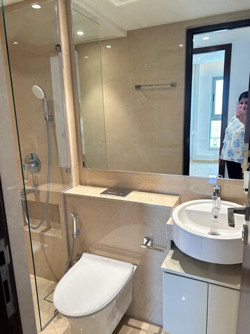 Bathroom in 3 BHK Apartment at Hiranandani Highland, Powai – for Rent