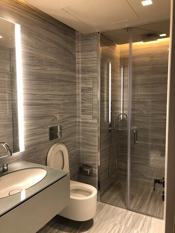 Bathroom in 3 BHK Apartment at Lodha The World Towers World One Tier 2, Worli – for Rent