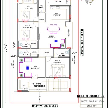 3 BHK Builder Floor For Sale in Saidabad