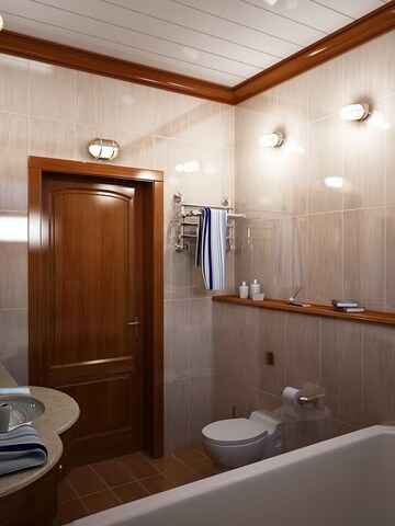Bathroom in 4 BHK Apartment at Anand Vihar  – for Rent