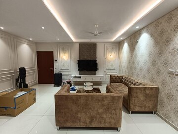 Living Room in 3 BHK Apartment at LnT Raintree Boulevard, Hebbal – for Rent