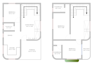 Floor Plan in 3 BHK Villa at Wagholi – for Sale